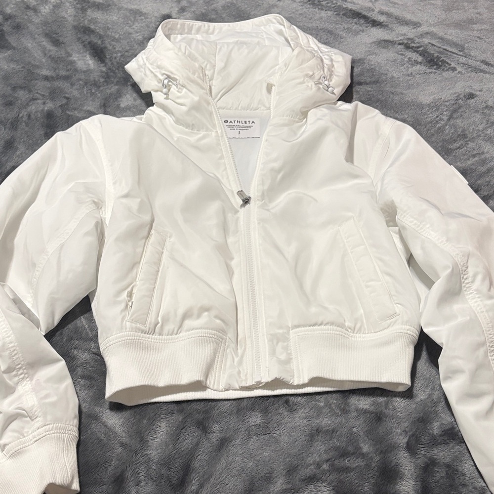 Athleta Women's White Bomber Jacket